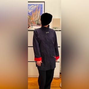 Cute navy and red coat